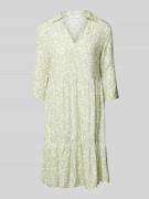 OPUS Knielanges Kleid im Stufen-Look Modell 'Walari' in Hellgruen Mela...