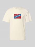 Forét T-Shirt aus Baumwolle mit Motiv-Print Modell 'HOBBY' in Offwhite...