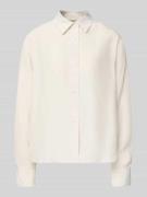 0039 Italy Hemdbluse mit Knopfleiste Modell 'ELSA' in Kitt, Größe L