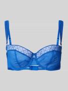 Triumph Bügel-BH mit Strukturmuster in Royal, Größe 75F