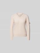 Victoria Beckham Pullover mit gerippten Abschlüssen in Hellrosa, Größe...