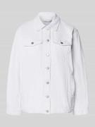 Vila Jeansjacke mit Brusttaschen Modell 'MEY' in Weiss, Größe 34