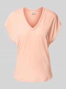 Scotch & Soda Regular Fit T-Shirt aus Leinen-Mix in Apricot, Größe S