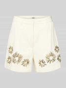 Scotch & Soda Wide Leg Shorts mit Zierstein- und Paillettenbesatz in E...