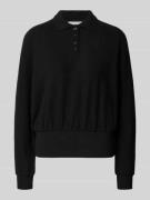 OPUS Strickpullover mit Polokragen Modell 'Geigi' in Black, Größe 36