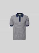 Closed Poloshirt mit kurzer Knopfleiste in Bleu, Größe L