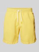 Hartford Badehose mit kontrastiven Ziernähten Modell 'Uni' in GELB, Gr...
