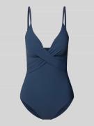 Barts Badeanzug mit tiefem V-Ausschnitt Modell 'SOLID' in Dunkelblau, ...