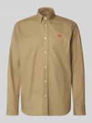 Forét Freizeithemd mit Knopfleiste in Khaki, Größe L