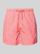 MCNEAL Badehose im Allover-Look mit elastischem Bund in Hellrot, Größe...
