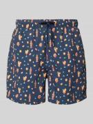 MCNEAL Badehose im Allover-Look mit elastischem Bund in Marine, Größe ...