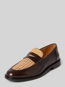 Gant Loafers aus Leder mit Label-Prägung Modell 'Lozham' in Dunkelbrau...