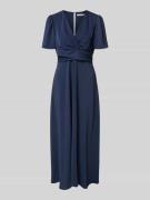 Christian Berg Cocktail Cocktailkleid mit V-Ausschnitt in Marine Melan...