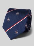 Blick Krawatte aus Seide mit Allover-Muster in Marine, Größe 1