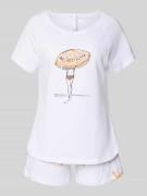 LOUIS & LOUISA Pyjama-Set bestehend aus T-Shirt und Shorts Modell 'Som...