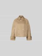 Joseph Relaxed Fit Jacke mit Umlegekragen in Khaki, Größe 38