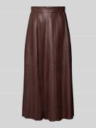 BOSS Ausgestellter Lederrock mit Reißverschluss Modell 'SEVARA' in Sch...