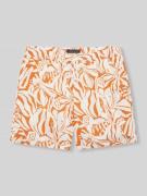 Tommy Hilfiger Regular Fit Badeshorts mit Allover-Muster in Orange, Gr...