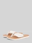 Tommy Hilfiger Zehentrenner mit Logo Applikation in Offwhite, Größe 36