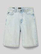 Jack & Jones Extra Baggy Fit Jeansshorts mit Eingrifftaschen in Hellbl...