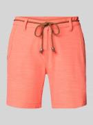 G.I.G.A. DX Bermudas mit Bindegürtel und Eingrifftaschen in Koralle, G...
