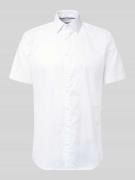 Jake*s Slim Fit Business-Hemd aus Baumwolle mit Kentkragen in Weiss, G...