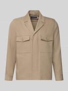 Marc O'Polo Regular Fit Hemdjacke aus Leinen-Viskose-Mix in Beige, Grö...