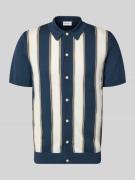 Lindbergh Polo-Cardigan mit 1/2-Arm in Blau, Größe L