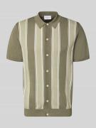 Lindbergh Polo-Cardigan mit 1/2-Arm in Oliv, Größe L