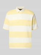 MCNEAL Relaxed Fit Poloshirt im Allover-Look in Hellgelb, Größe L