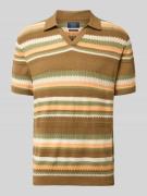 MCNEAL Strickshirt im Allover-Look mit Polokragen in Hellbraun, Größe ...