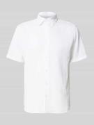 MCNEAL Regular Fit Freizeithemd aus Leinen-Baumwoll-Mix in Weiss, Größ...