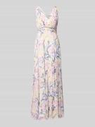 Christian Berg Cocktail Maxikleid im Allover-Look in Hellrosa Melange,...