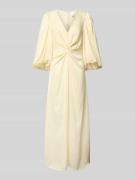 YAS Maxikleid mit Ballonärmeln Modell 'THEA' in GELB, Größe 34