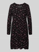 Zero Minikleid aus Viskose mit V-Ausschnitt in Black, Größe 34