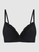 Hanro Soft-BH mit wattierten Cups Modell 'Cotton Lace Light' in Black,...