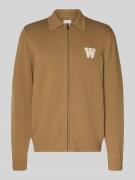 Wood Wood Regular Fit Cardigan in Strick-Optik Modell 'Tay' in Camel, ...