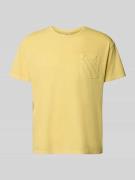 Superdry T-Shirt aus Baumwoll-Leinen-Mix mit Brusttasche in GELB, Größ...