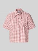 Jake*s Casual Schluppenbluse mit Knopfleiste in Altrosa, Größe 34