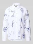 Christian Berg Woman Regular Fit Leinenbluse im Allover-Look in Weiss,...