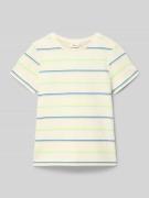 s.Oliver RED LABEL Regular Fit T-Shirt aus Baumwoll-Mix in Ecru, Größe...