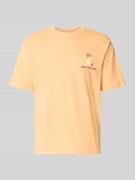 MCNEAL T-Shirt mit rückseitigem Motiv-Print in Lachs, Größe L