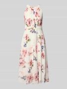 Christian Berg Cocktail Midikleid mit floralem Allover-Print in Ecru, ...