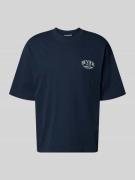 REVIEW T-Shirt mit Label-Detail in Marine, Größe L