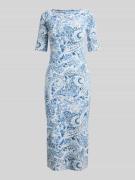 Lauren Ralph Lauren Midi-Freizeitkleid mit Allover-Muster in Hellgelb,...