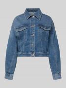 Zero Jeansjacke mit Brusttaschen und Knopfleiste in Jeansblau, Größe 3...