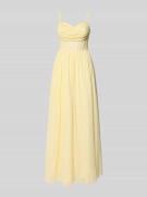 Mascara Corsagenkleid mit Spitze in Hellgelb, Größe 36