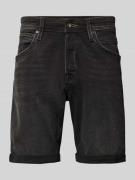 Jack & Jones Jeansshorts mit Umschlag Modell 'RICK' in Black, Größe L