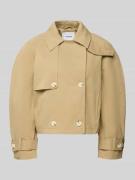 Topshop Trenchcoat mit Ärmelriegeln Modell 'MIA' in Beige, Größe L