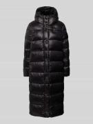 Blauer USA Regular Fit Steppmantel mit Kapuze in Black, Größe M